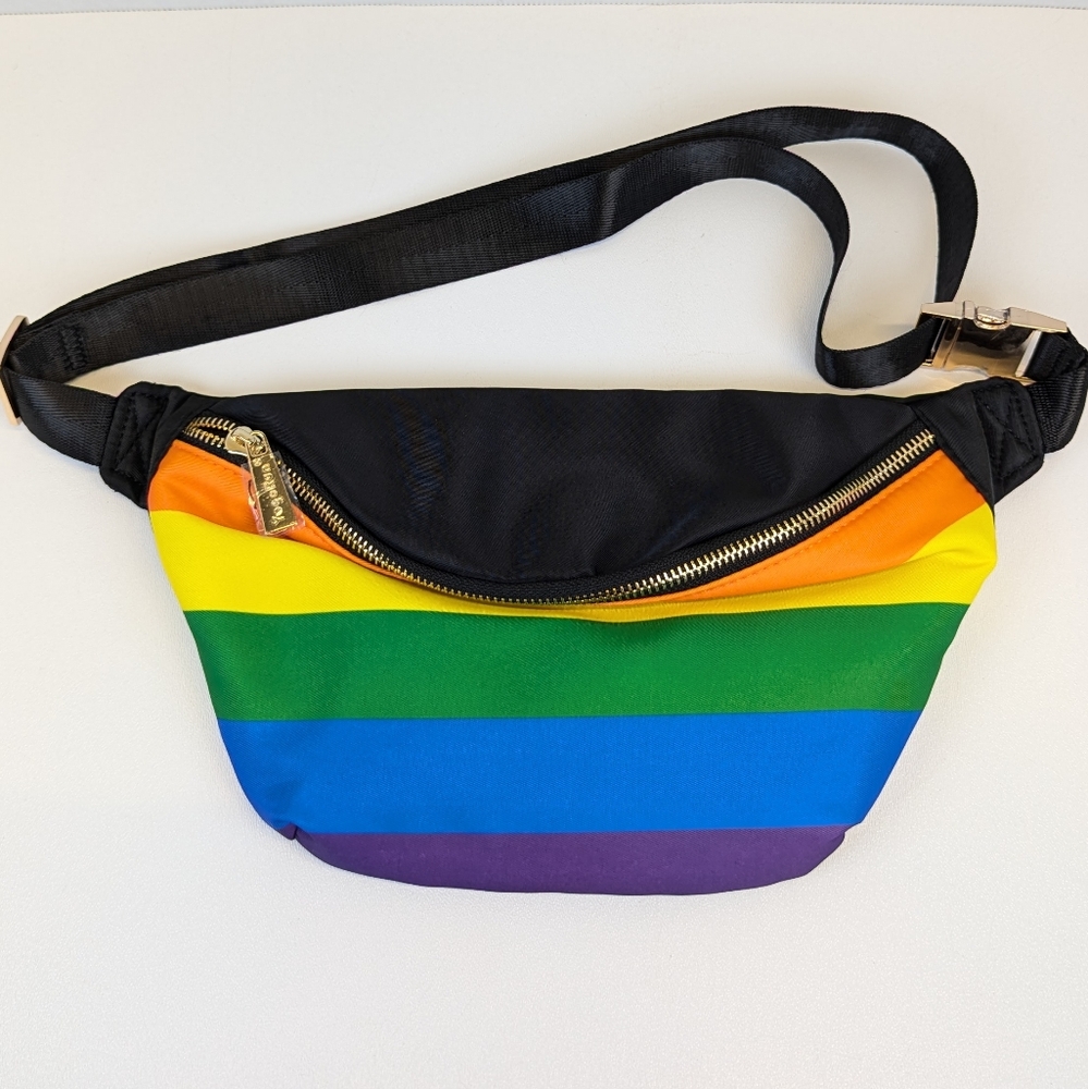 Rainbow Fanny Pack Nylon Waist Pack for Women Men Crossbody Everywhere Belt Bag